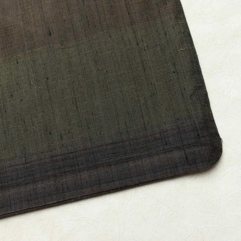 紬 正絹 縞柄・線柄 袷仕立て 身丈152.5cm 裄丈62cm リサイクル着物 着物 モダン 緑・うぐいす色_画像15