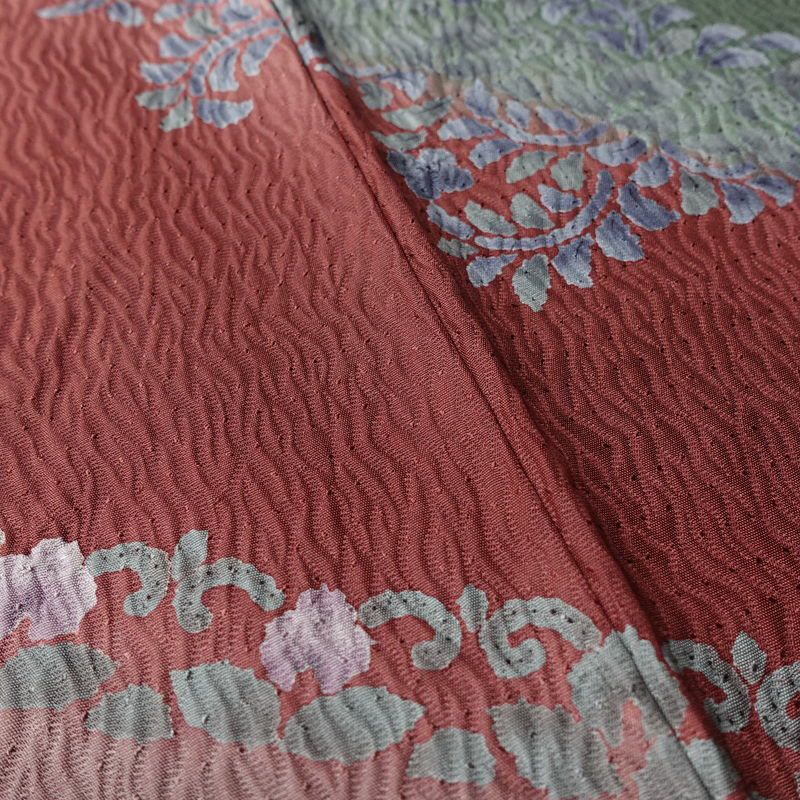 訪問着 美品 ふくれ織 正絹 花柄 袷仕立て 身丈167cm 裄丈70cm 金彩 入学式 卒業式 結婚式 七五三 パーティー お宮参り フォーマル 多色使い_画像10