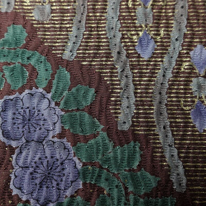 訪問着 美品 ふくれ織 正絹 花柄 袷仕立て 身丈167cm 裄丈70cm 金彩 入学式 卒業式 結婚式 七五三 パーティー お宮参り フォーマル 多色使い_画像12