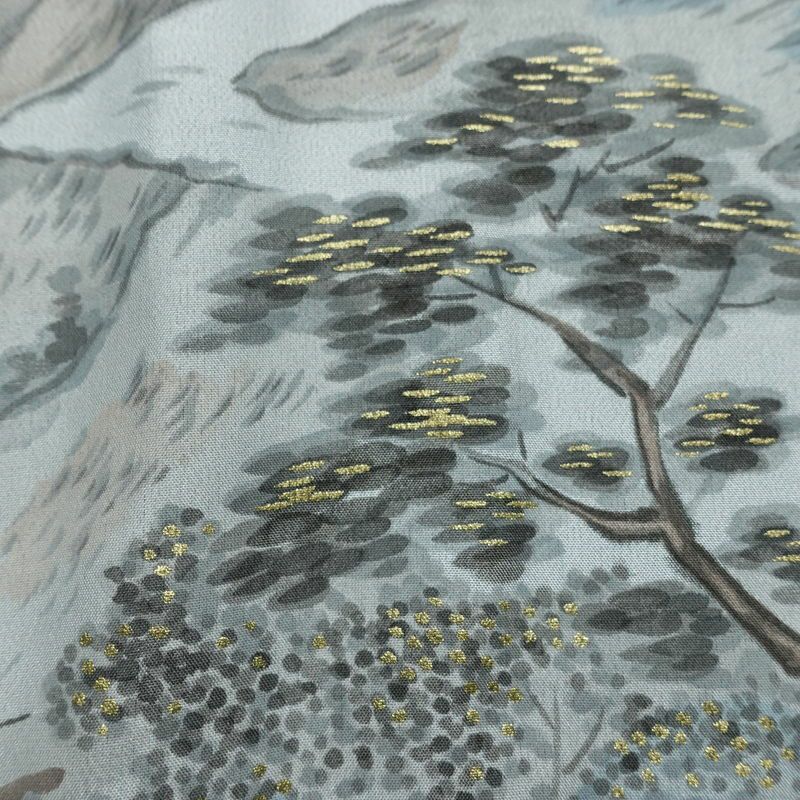 男性用 紬アンサンブル セット 着物 羽織 良品 しつけ糸付き アンサンブル 正絹 無地 袷仕立て 身丈148cm 裄丈71cm リサイクル着物 着物 金彩 茶_画像20