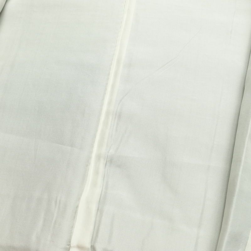 紬 正絹 その他の柄 袷仕立て 身丈153cm 裄丈63cm リサイクル着物 着物 りんご 林檎 青・紺_画像16