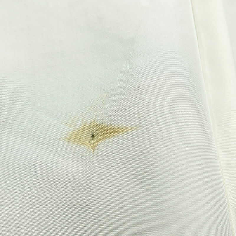 紬 正絹 その他の柄 袷仕立て 身丈153cm 裄丈63cm リサイクル着物 着物 りんご 林檎 青・紺_画像19