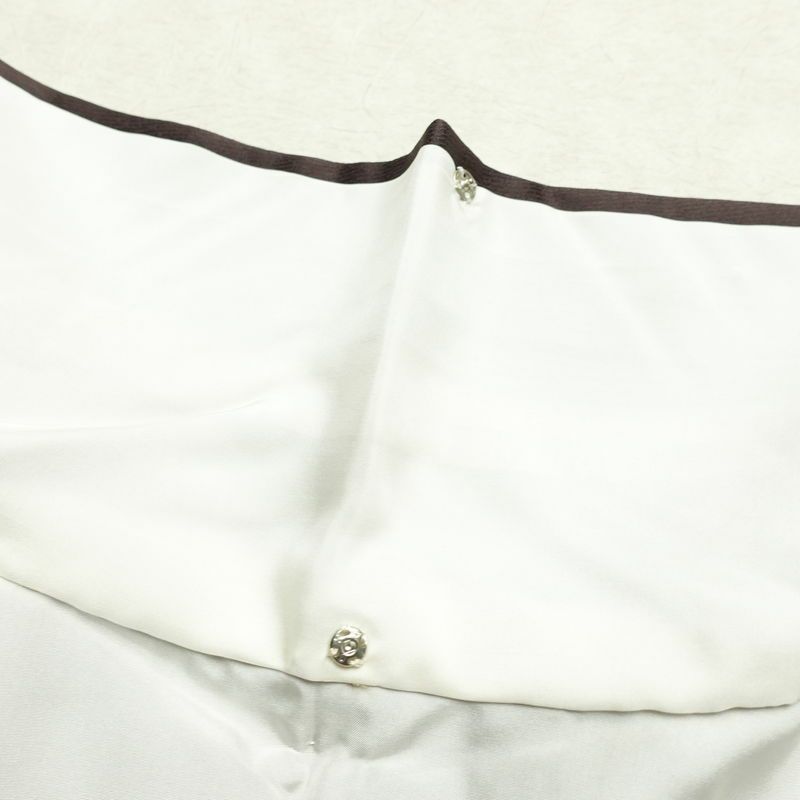 付け下げ しつけ糸付き 一つ紋付き 正絹 人物・動物柄 袷仕立て 身丈164cm 裄丈64.5cm リサイクル着物 着物 刺繍 箔 茶_画像20