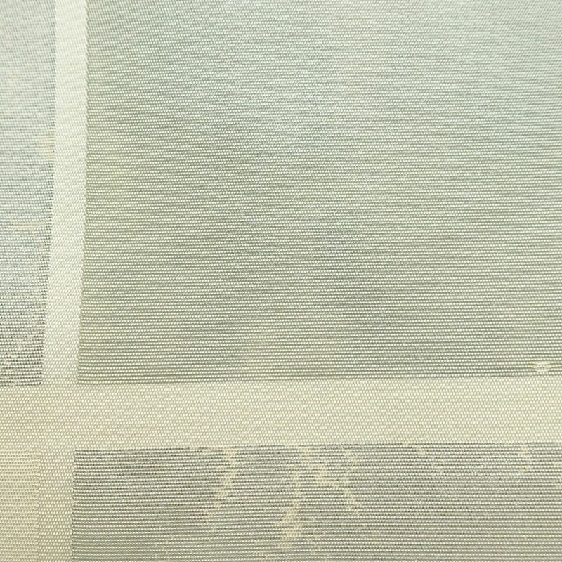 名古屋帯 六通柄 正絹 チェック・格子柄 名古屋仕立て なごや帯 リサイクル帯 帯 箔 クリーム 白_画像7