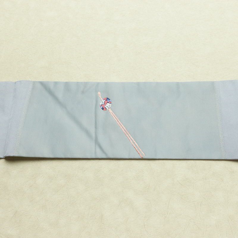 名古屋帯 太鼓柄 正絹 その他の柄 名古屋仕立て なごや帯 リサイクル帯 帯 シンプル おしゃれ かんざし 簪 青・紺_画像11