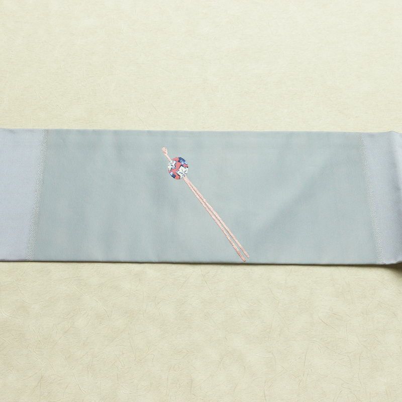 名古屋帯 太鼓柄 正絹 その他の柄 名古屋仕立て なごや帯 リサイクル帯 帯 シンプル おしゃれ かんざし 簪 青・紺_画像12