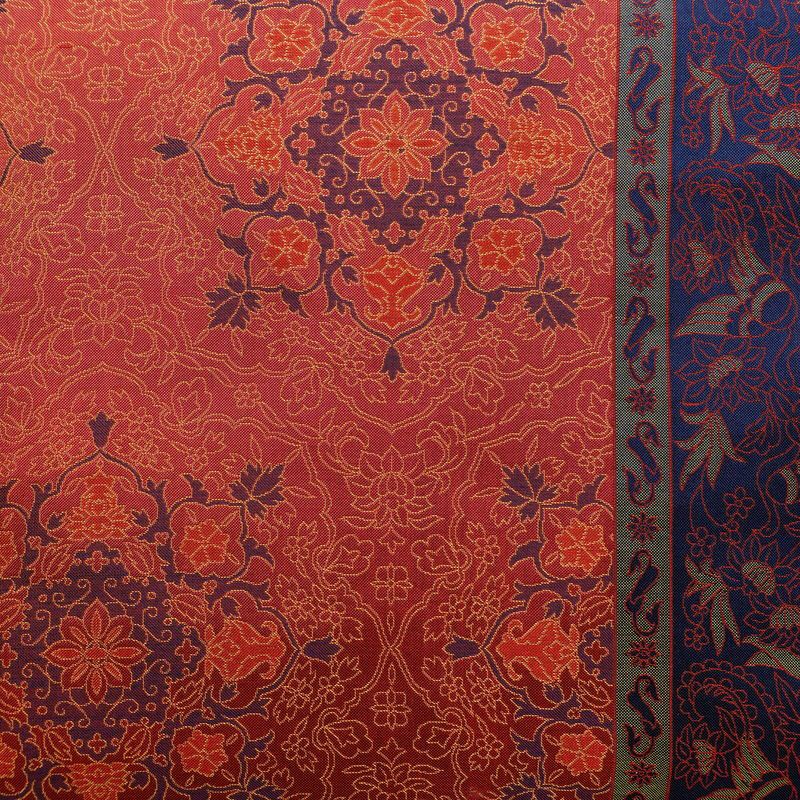 名古屋帯 全通柄 正絹 幾何学柄・抽象柄 名古屋仕立て なごや帯 リサイクル帯 帯 多色使い_画像2