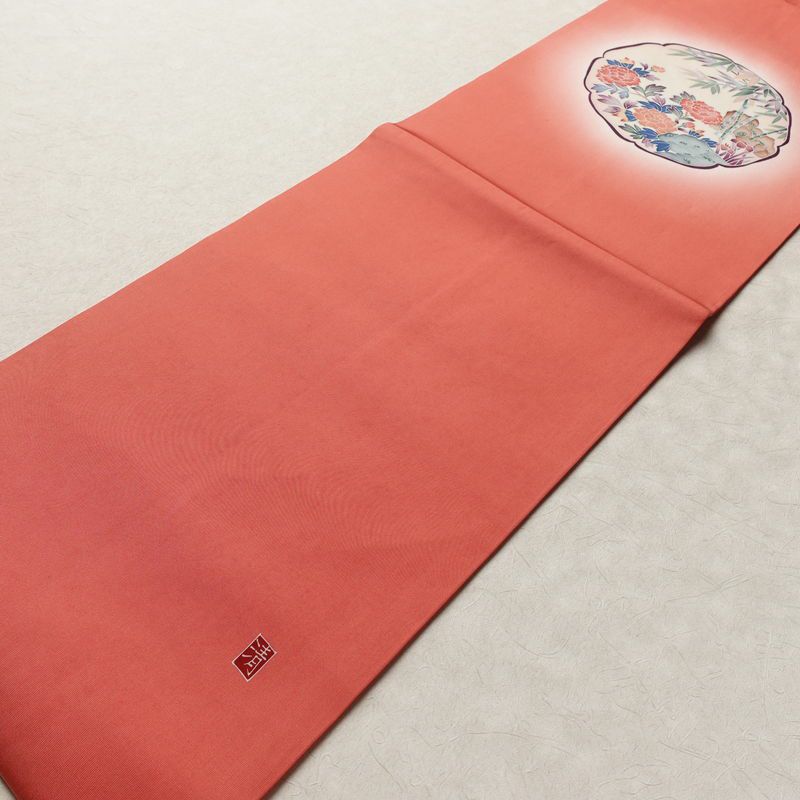 名古屋帯 太鼓柄 正絹 古典柄 名古屋仕立て なごや帯 リサイクル帯 帯 シンプル ピンク_画像10