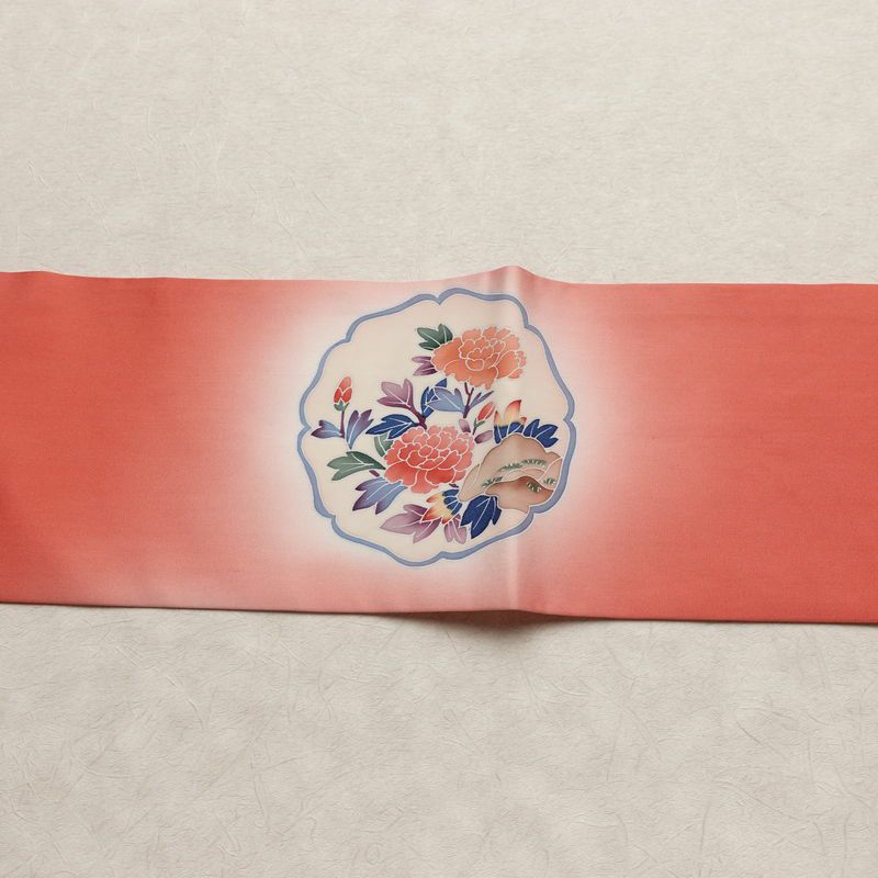 名古屋帯 太鼓柄 正絹 古典柄 名古屋仕立て なごや帯 リサイクル帯 帯 シンプル ピンク_画像16