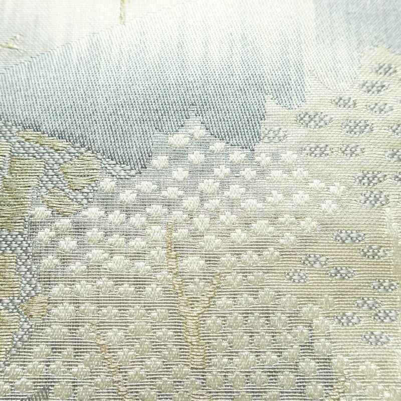 名古屋帯 六通柄 正絹 風景柄 通し仕立て なごや帯 リサイクル帯 帯 多色使い_画像5