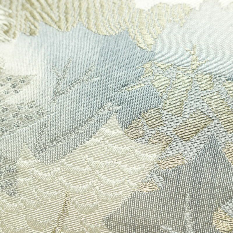 名古屋帯 六通柄 正絹 風景柄 通し仕立て なごや帯 リサイクル帯 帯 多色使い_画像6