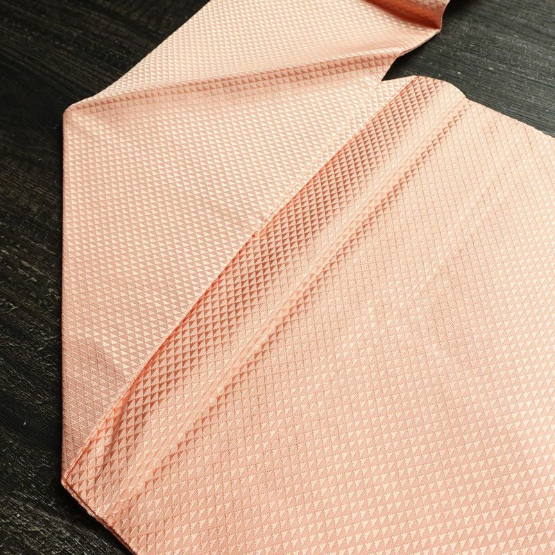 名古屋帯 太鼓柄 良品 正絹 木の葉・植物柄 名古屋仕立て なごや帯 リサイクル帯 帯 シンプル 上品 ピンク_画像19