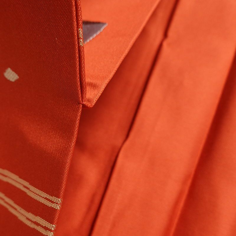 名古屋帯 六通柄 美品 正絹 名古屋仕立て なごや帯 リサイクル帯 帯 蝶 金糸 橙_画像20