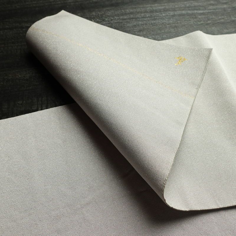 名古屋帯 太鼓柄 正絹 幾何学柄・抽象柄 通し仕立て なごや帯 リサイクル帯 帯 銀通し 紫・藤色_画像9