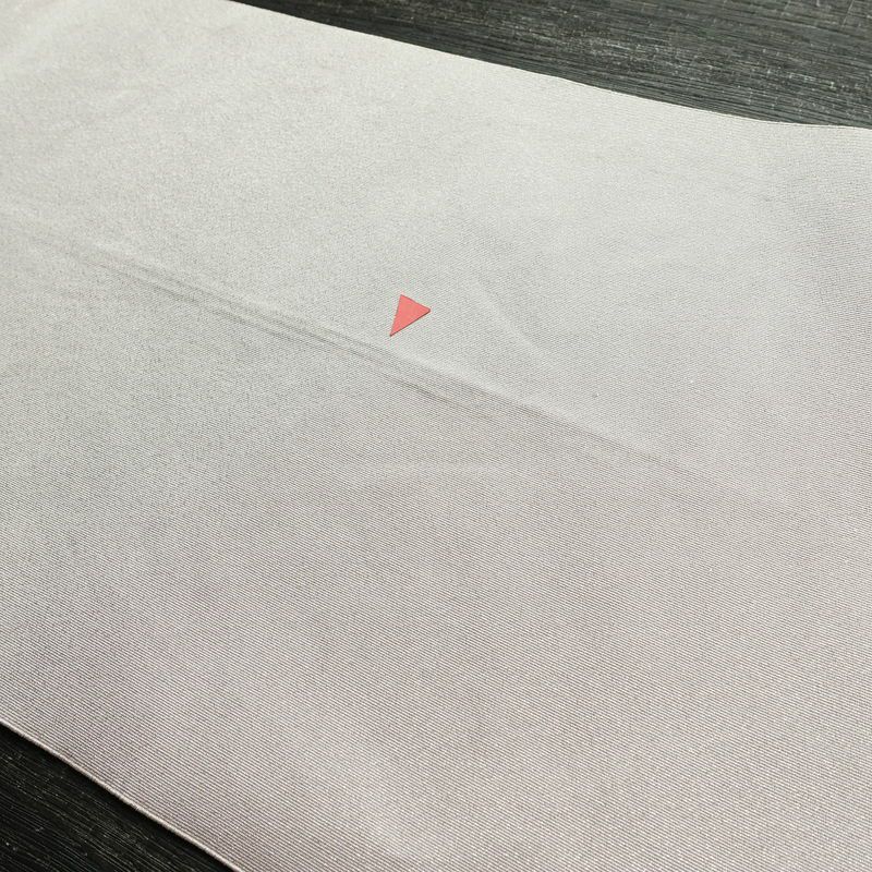 名古屋帯 太鼓柄 正絹 幾何学柄・抽象柄 通し仕立て なごや帯 リサイクル帯 帯 銀通し 紫・藤色_画像15