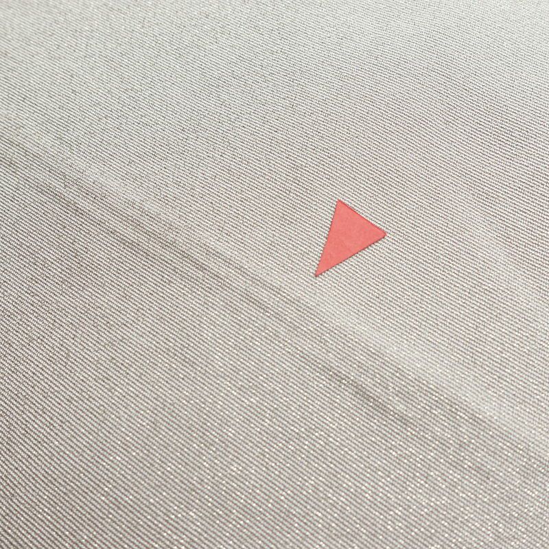 名古屋帯 太鼓柄 正絹 幾何学柄・抽象柄 通し仕立て なごや帯 リサイクル帯 帯 銀通し 紫・藤色_画像16