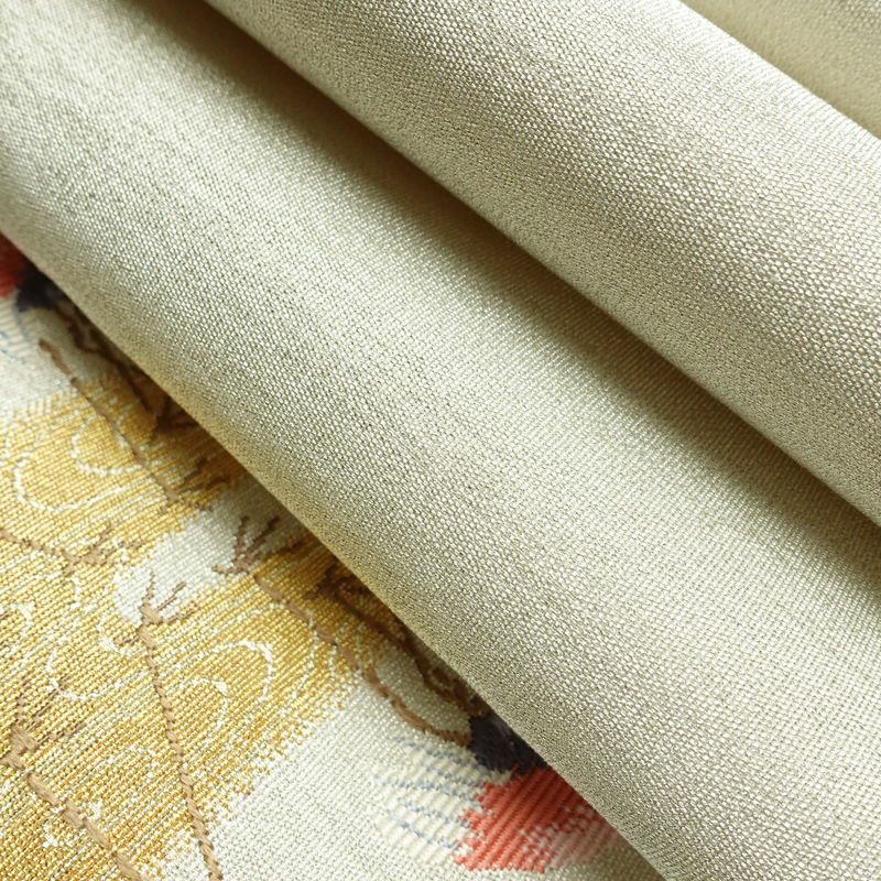 名古屋帯 太鼓柄 美品 正絹 人物・動物柄 松葉仕立て なごや帯 リサイクル帯 帯 刺繍 金糸 銀糸 シンプル 金・銀_画像21