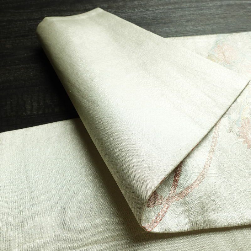 袋帯 六通柄 正絹 古典柄 リサイクル帯 帯 入学式 卒業式 七五三 パーティー お宮参り フォーマル 金・銀_画像11