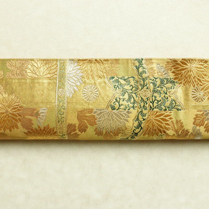 袋帯 六通柄 良品 フォーマル用 正絹 木の葉・植物柄 リサイクル帯 帯 箔 金糸 入学式 卒業式 結婚式 七五三 パーティー お宮参り フォーマル 華やか 金・銀_画像14