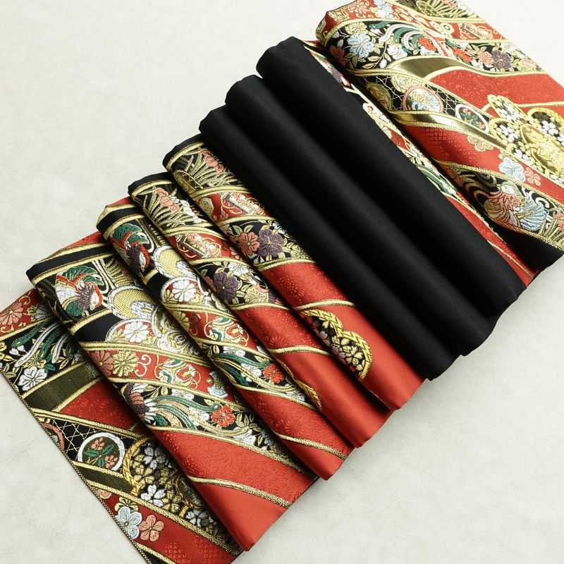 袋帯 六通柄 フォーマル用 正絹 古典柄 リサイクル帯 帯 箔 黒_画像21