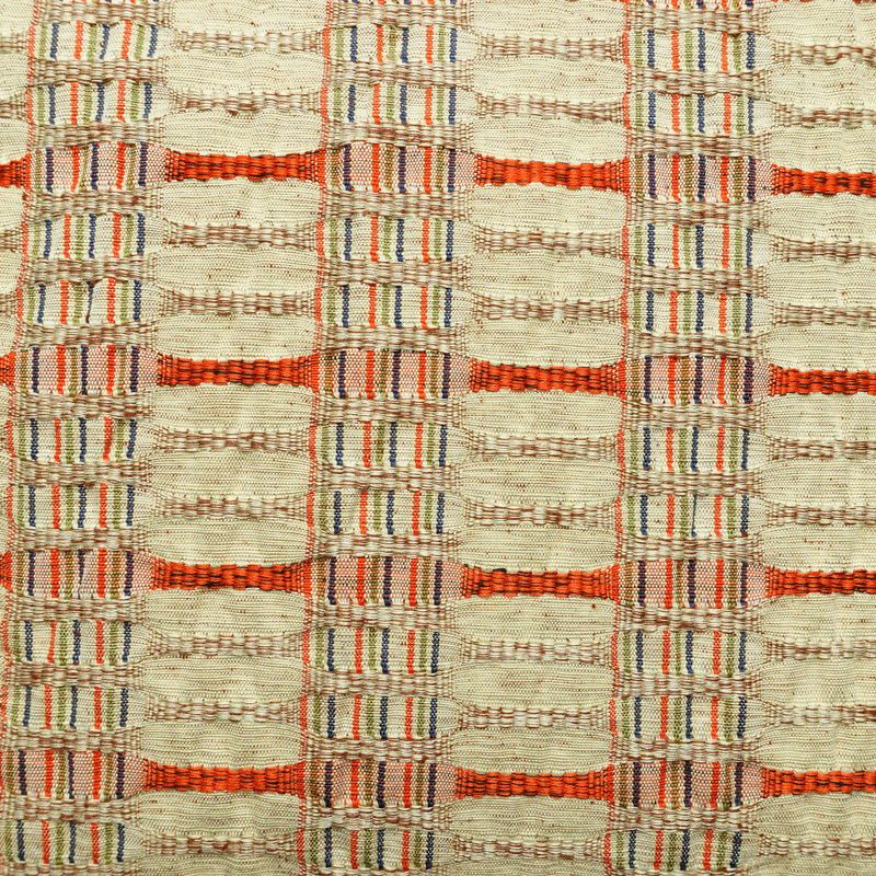 名古屋帯 全通柄 良品 正絹 幾何学柄・抽象柄 名古屋仕立て なごや帯 リサイクル帯 帯 おしゃれ 紬地 ベージュ_画像2