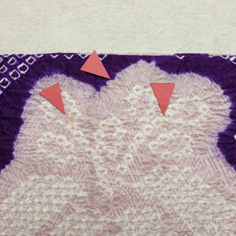 名古屋帯 太鼓柄 絞り 綸子 正絹 古典柄 名古屋仕立て なごや帯 リサイクル帯 帯 紫・藤色_画像14