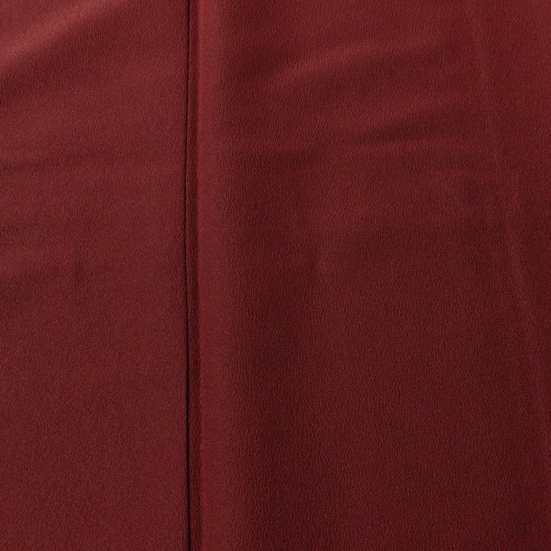 色無地 しつけ糸付き ポリエステル 無地 袷仕立て 身丈163.5cm 裄丈65cm リサイクル着物 着物 小豆・エンジ_画像6