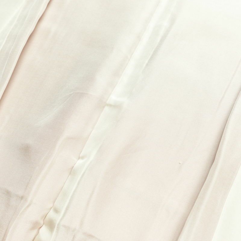 訪問着 良品 落款入り 綸子 正絹 木の葉・植物柄 袷仕立て 身丈159.5cm 裄丈63cm リサイクル着物 一部しつけ糸付き 着物 箔 刺繍 金彩 入学式 卒業式 七五三 お宮参り フォーマル 菊 萩 雪輪 サーモンピンク ピンク_画像20