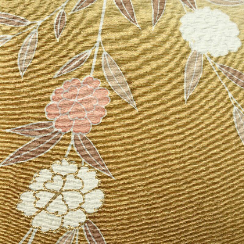 訪問着 縮緬 正絹 木の葉・植物柄 袷仕立て 身丈150.5cm 裄丈62cm リサイクル着物 着物 金彩 入学式 卒業式 七五三 お宮参り フォーマル 緑・うぐいす色_画像10