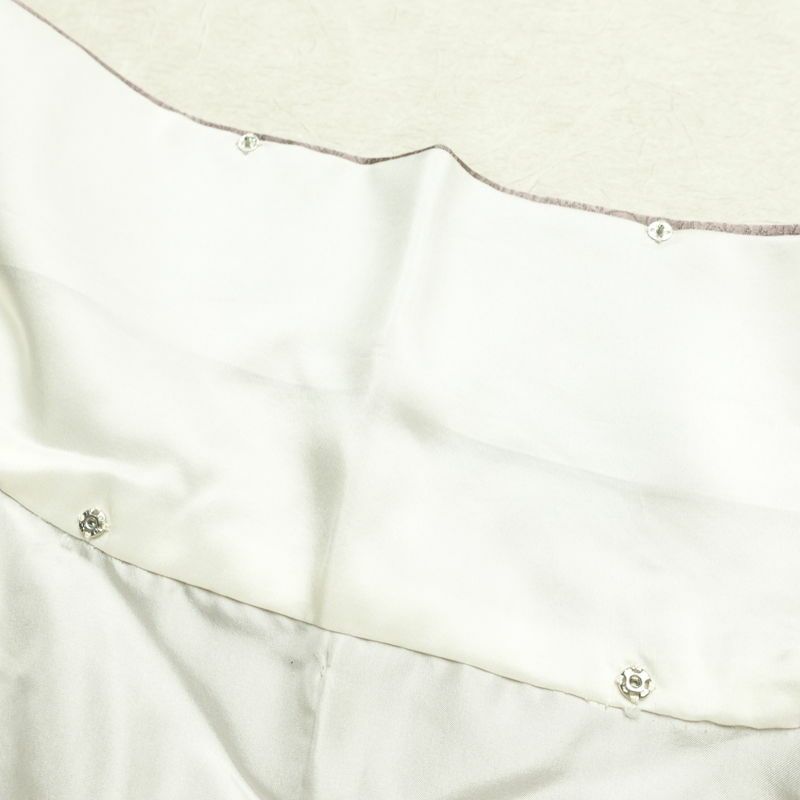 訪問着 絞り 正絹 木の葉・植物柄 袷仕立て 身丈162cm 裄丈67cm リサイクル着物 着物 入学式 卒業式 七五三 お宮参り フォーマル 紫・藤色_画像19