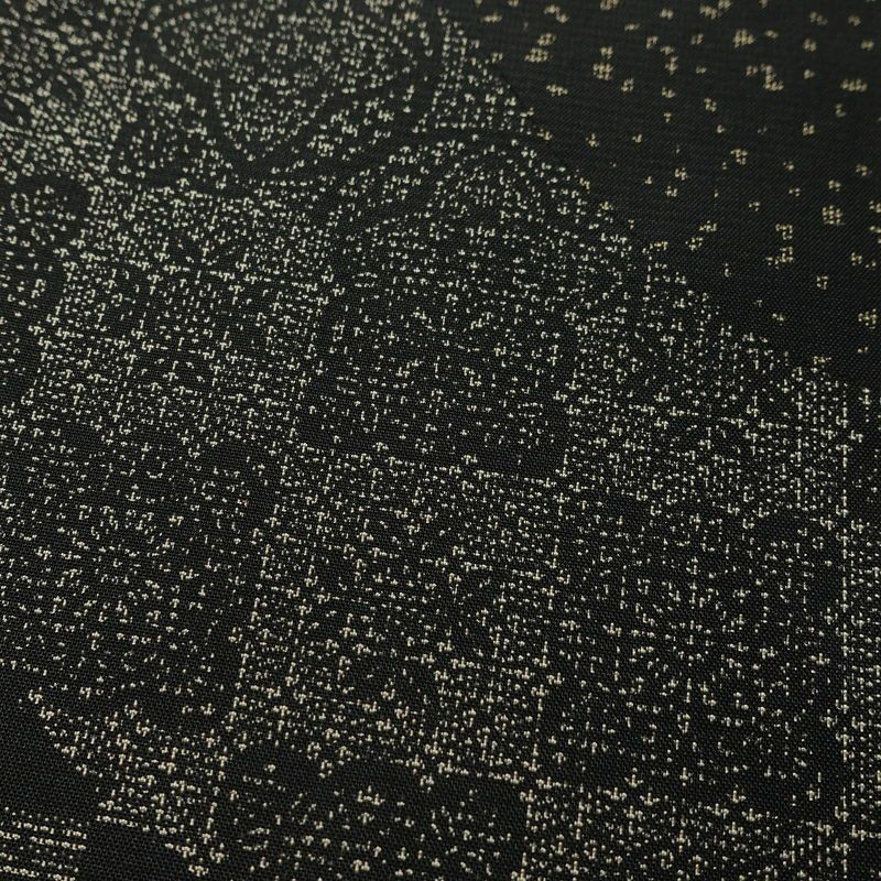 付け下げ 正絹 幾何学柄・抽象柄 袷仕立て 身丈167cm 裄丈66.5cm リサイクル着物 着物 紬地 黒_画像7