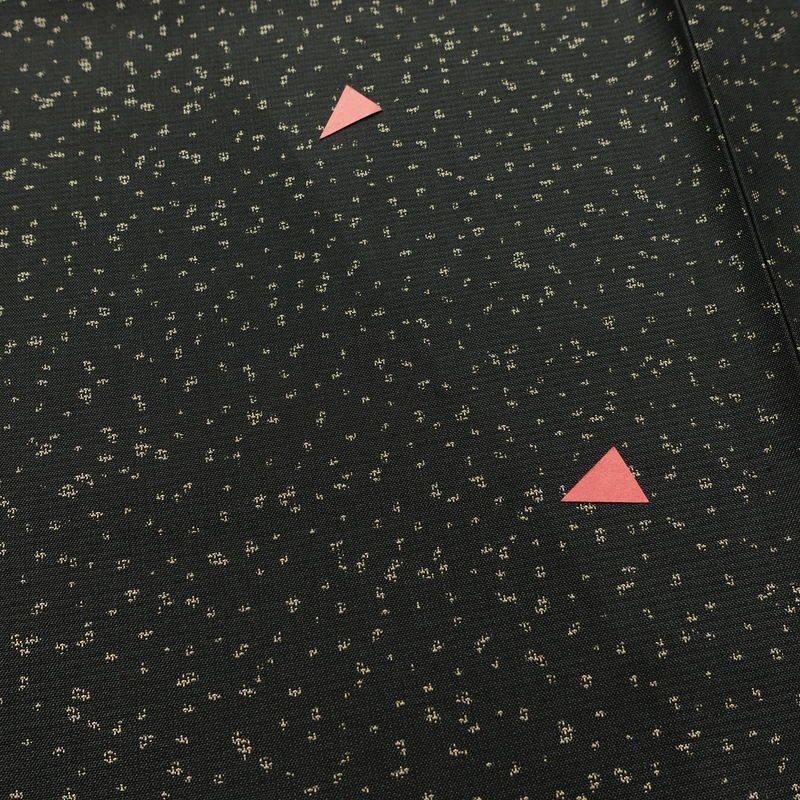 付け下げ 正絹 幾何学柄・抽象柄 袷仕立て 身丈167cm 裄丈66.5cm リサイクル着物 着物 紬地 黒_画像14