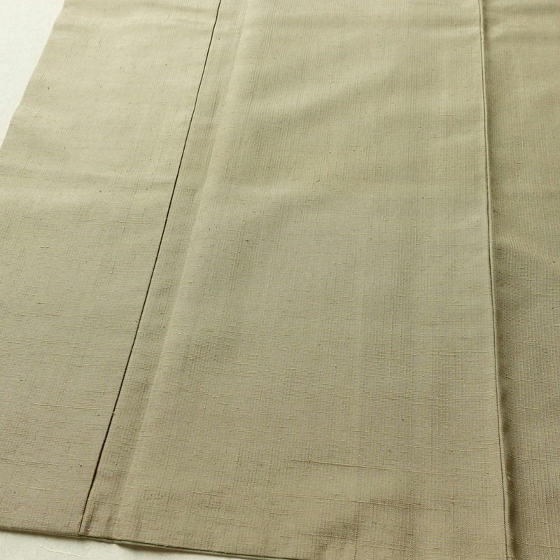 紬 正絹 無地 袷仕立て 身丈154cm 裄丈63cm リサイクル着物 着物 シンプル ベージュ_画像4