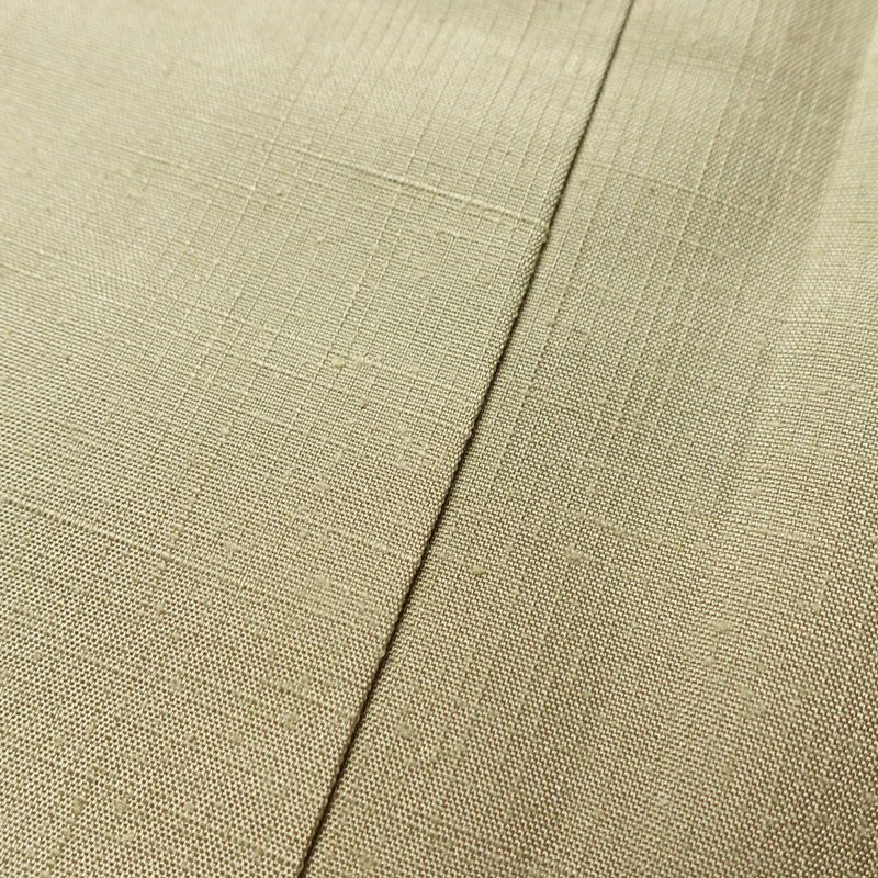 紬 正絹 無地 袷仕立て 身丈154cm 裄丈63cm リサイクル着物 着物 シンプル ベージュ_画像10