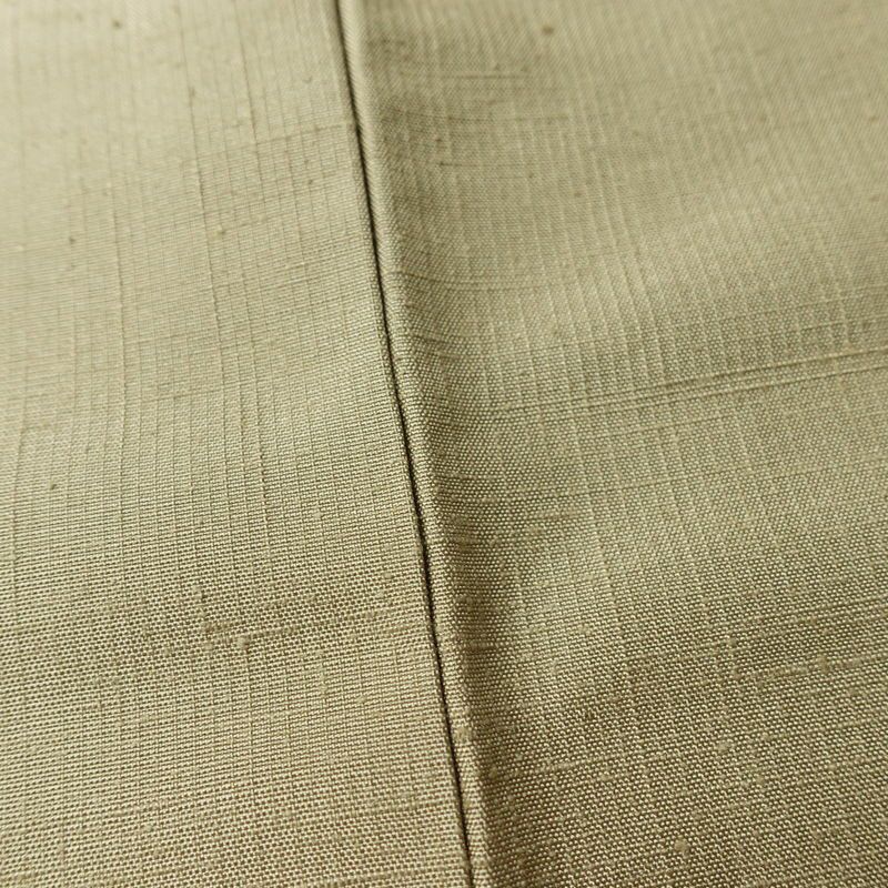 紬 正絹 無地 袷仕立て 身丈154cm 裄丈63cm リサイクル着物 着物 シンプル ベージュ_画像11