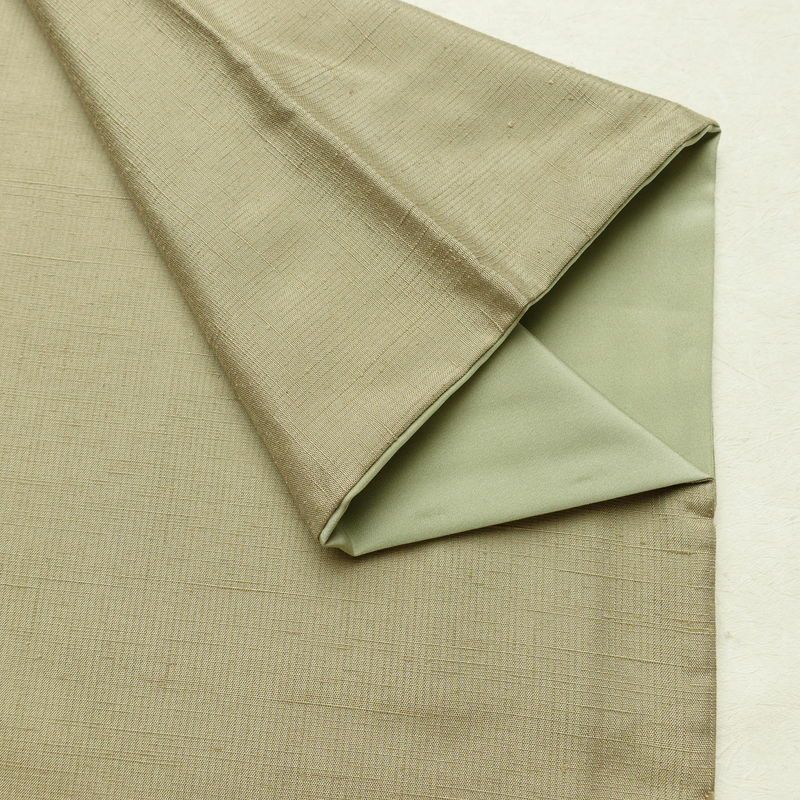 紬 正絹 無地 袷仕立て 身丈154cm 裄丈63cm リサイクル着物 着物 シンプル ベージュ_画像14