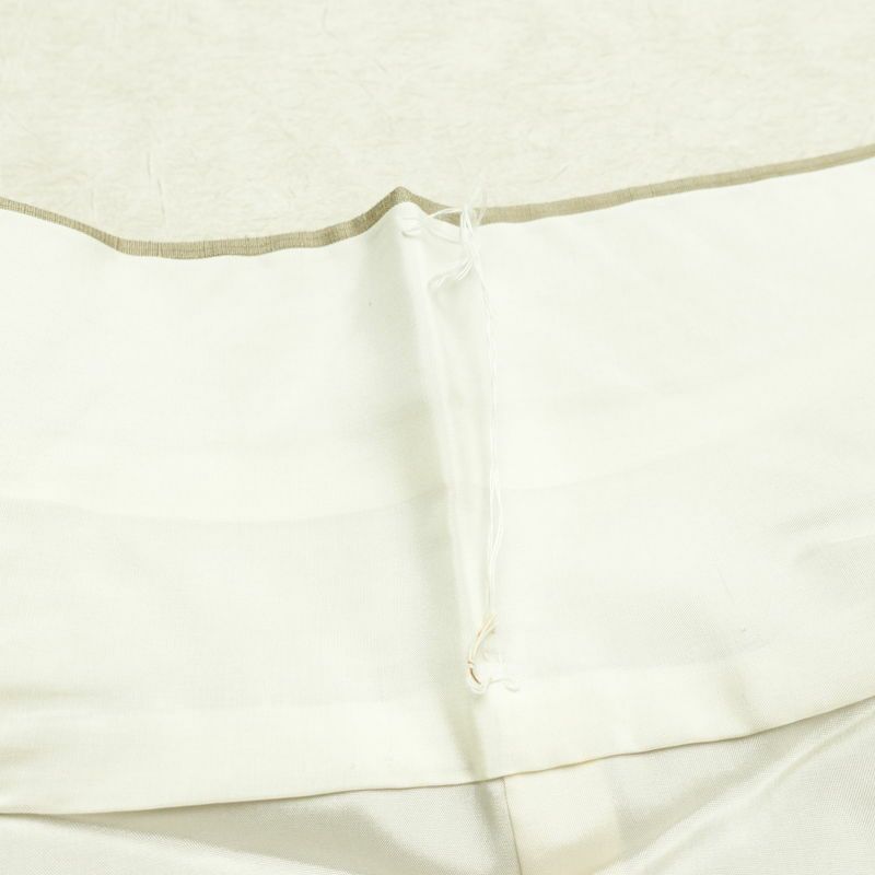 紬 正絹 無地 袷仕立て 身丈154cm 裄丈63cm リサイクル着物 着物 シンプル ベージュ_画像19