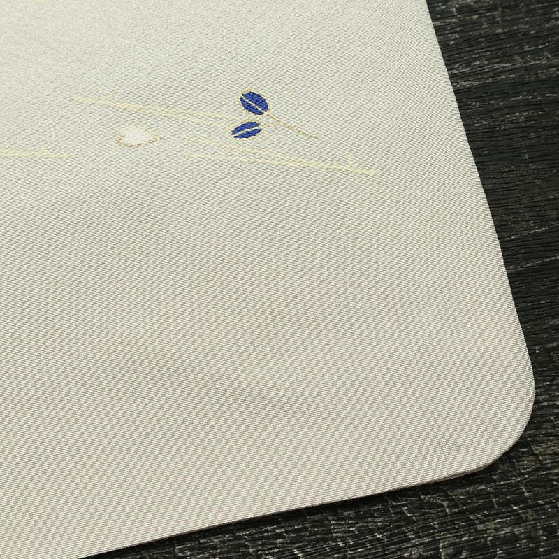 訪問着 良品 京手描友禅 縮緬 一つ紋付き 正絹 花柄 袷仕立て 身丈152.5cm 裄丈62.5cm リサイクル着物 着物 刺繍 箔 金彩 入学式 卒業式 七五三 お宮参り フォーマル 上品 グレー_画像16