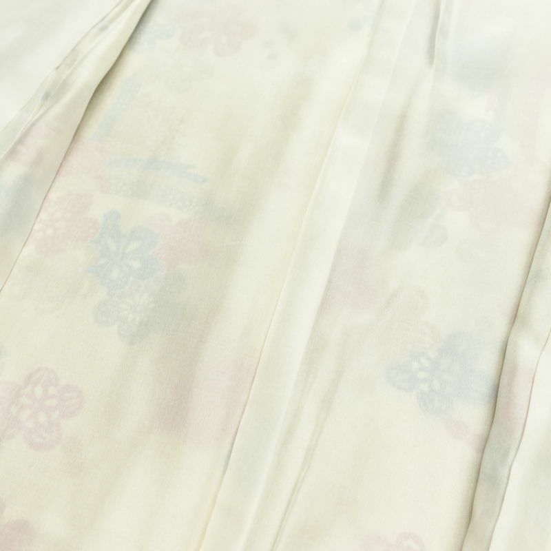 小紋 良品 総柄 正絹 花柄 袷仕立て 身丈159.5cm 裄丈64.5cm リサイクル着物 着物 黄・黄土色_画像18