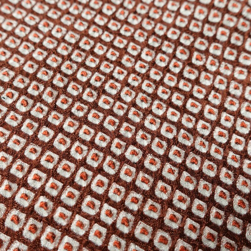 小紋 良品 絞り 総絞り 正絹 古典柄 袷仕立て 身丈164cm 裄丈65cm リサイクル着物 一部しつけ糸付き 着物 茶_画像8