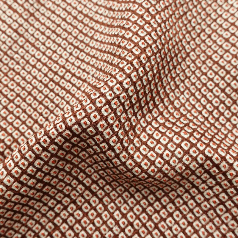 小紋 良品 絞り 総絞り 正絹 古典柄 袷仕立て 身丈164cm 裄丈65cm リサイクル着物 一部しつけ糸付き 着物 茶_画像20