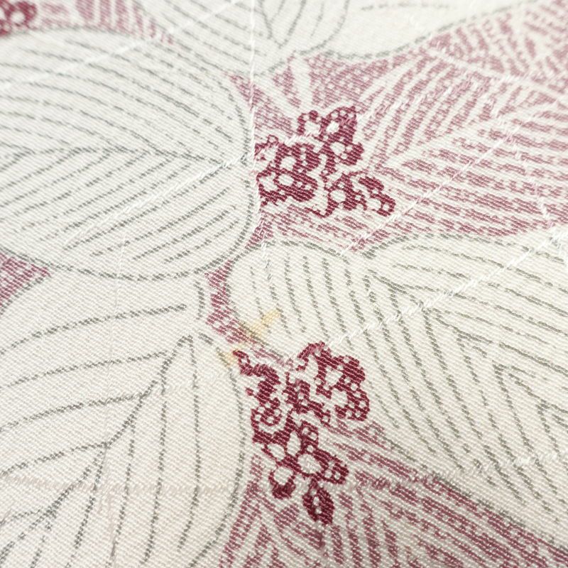 小紋 総柄 正絹 木の葉・植物柄 袷仕立て 身丈153cm 裄丈63cm リサイクル着物 着物 紫・藤色_画像10