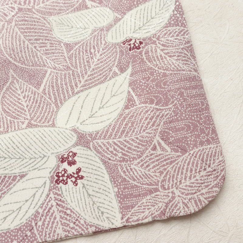 小紋 総柄 正絹 木の葉・植物柄 袷仕立て 身丈153cm 裄丈63cm リサイクル着物 着物 紫・藤色_画像15