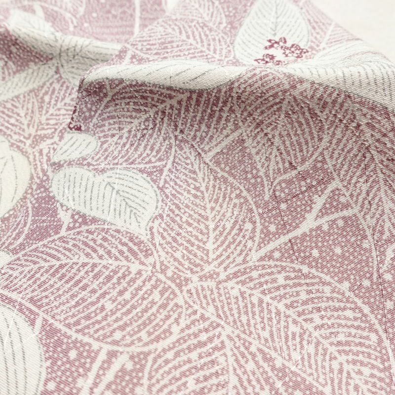 小紋 総柄 正絹 木の葉・植物柄 袷仕立て 身丈153cm 裄丈63cm リサイクル着物 着物 紫・藤色_画像17