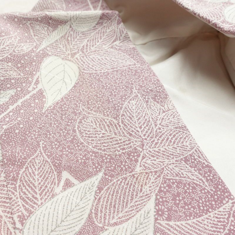 小紋 総柄 正絹 木の葉・植物柄 袷仕立て 身丈153cm 裄丈63cm リサイクル着物 着物 紫・藤色_画像18