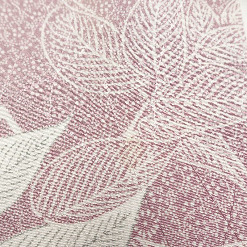 小紋 総柄 正絹 木の葉・植物柄 袷仕立て 身丈153cm 裄丈63cm リサイクル着物 着物 紫・藤色_画像19