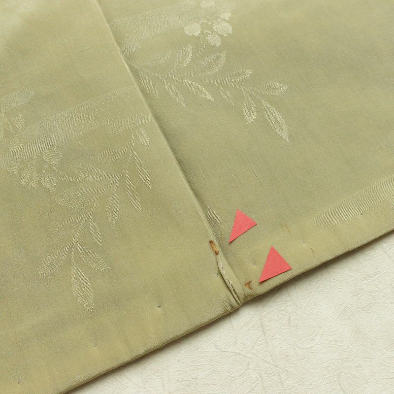 紬 正絹 幾何学柄・抽象柄 袷仕立て 身丈157cm 裄丈64.5cm リサイクル着物 着物 モダン 多色使い_画像20