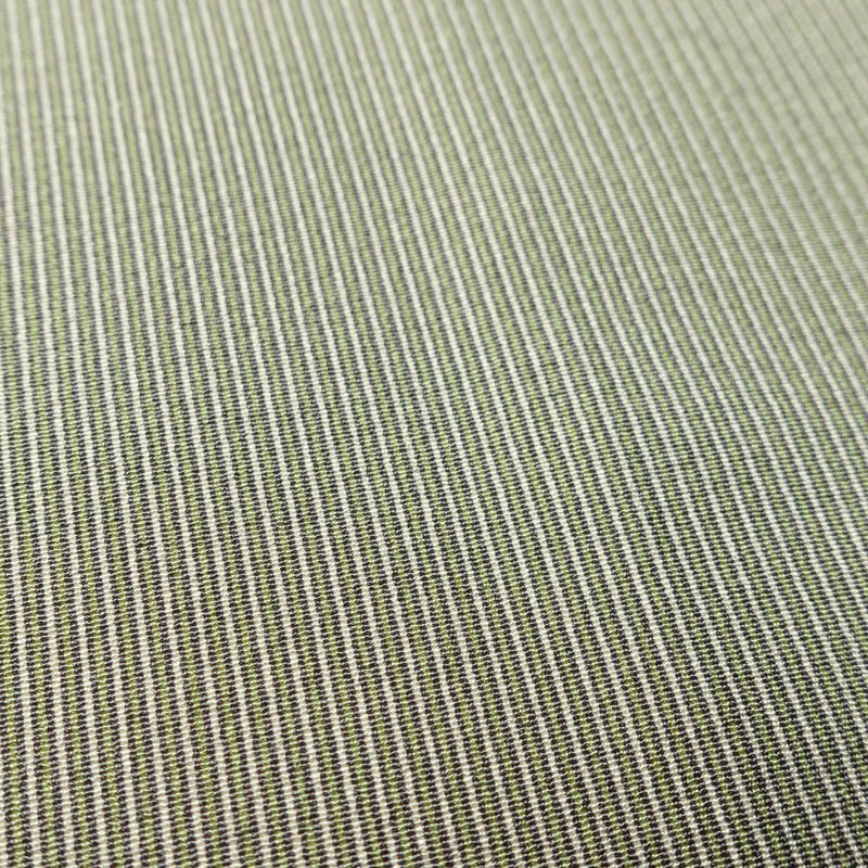 小紋 良品 落款入り 小紋師 良和 江戸小紋 万筋 縮緬 正絹 縞柄・線柄 袷仕立て 身丈149cm 裄丈64.5cm リサイクル着物 着物 シンプル 緑・うぐいす色_画像8