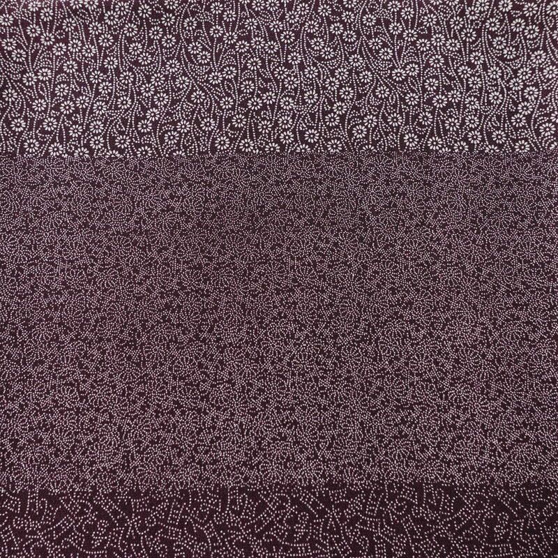 小紋 良品 伝統工芸士 廣瀬雄望 正絹 古典柄 袷仕立て 身丈158.5cm 裄丈64cm リサイクル着物 着物 紫・藤色_画像7