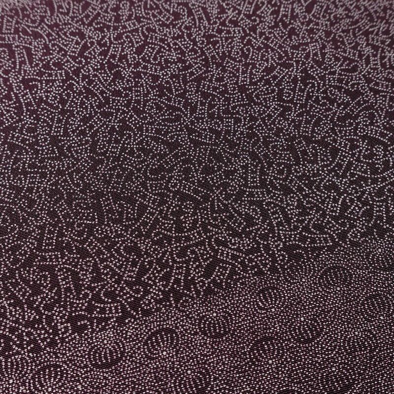 小紋 良品 伝統工芸士 廣瀬雄望 正絹 古典柄 袷仕立て 身丈158.5cm 裄丈64cm リサイクル着物 着物 紫・藤色_画像10